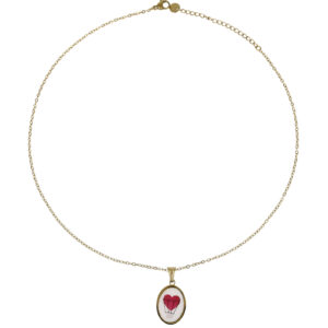 COLLANA ACCIAIO  INOX CUORE IN MONGOLFIERA