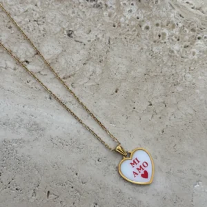 COLLANA ACCIAIO INOX MI AMO