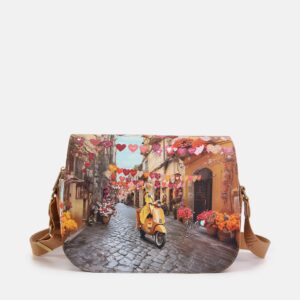 YNOT? BORSA TRACOLLA NAPOLI CORE CON 2 COMPARTIMENTI